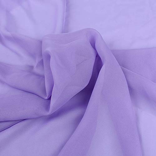 Polyester Chiffon Fabric 100D Drape Bridal Georgette for Making Wedding Dress Han fu Cloth Party Costume 150cm Wide, Sold by the metre (Lavender)