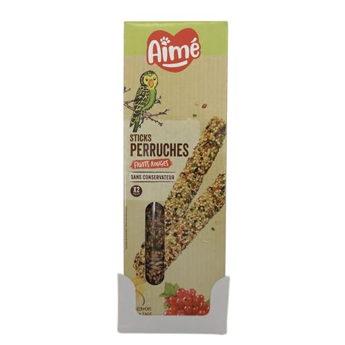 Aime Baguettes aux Fruits Rouges pour Perruches/Friandises pour Oiseaux/2 Baguettes Croustillantes – Image 4