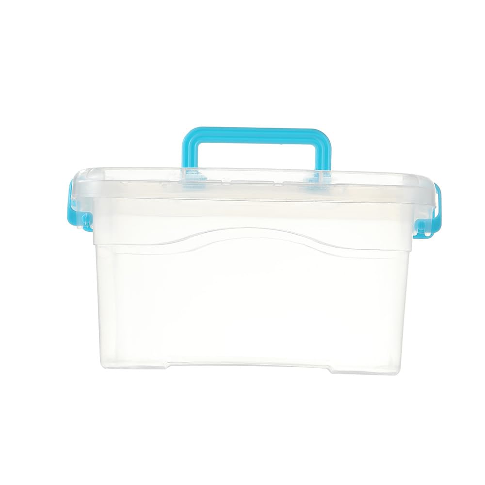 Generico Scatola di conservazione in plastica trasparente con coperchio organizzatore multifunzionale per mattoncini da costruzione