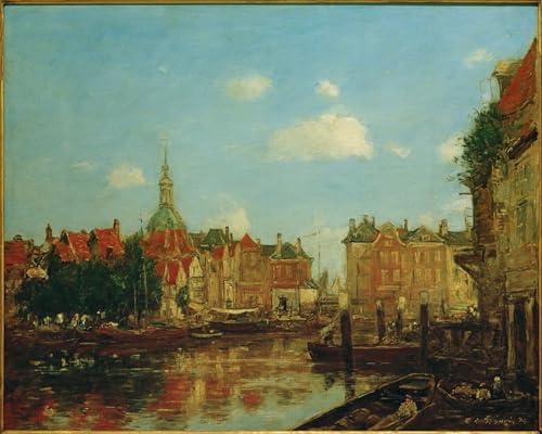 Vue de Dordrecht Eugène Boudin affiche et tableaux impression toile