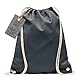 Baumwoll Turnbeutel 1 Stück 38 x 42 cm Sportbeutel - Rucksack Stofftasche Bag, Beutel, Baumwollbeutel, Jutebeutel OEKO-TEX® geprüft Stoffbeutel Damen & Herren, Kinder Gym Sack zum bemalen in Anthrazit