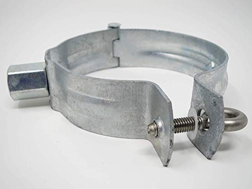 Preisvergleich Produktbild WUS Rohrschelle M8 / M10, 80mm, Silber, Edelstahl, Feuerverzinkt, Korrosionsschutz