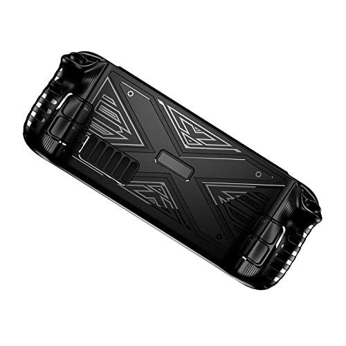 Ｂｅｓｇａ TPU保護ケース、耐久性のあるアンチコリジョンスクラッチレジスタントスキンショックプルーフシェル、ノンスリップカバー、スチームデッキコンソール用, ブラック