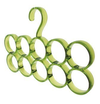 AARNAVKART Single Piece 10-Circle Plastic Ring Hanger for Scarf, Shawl, Tie, Belt, Closet Accessory Wardrobe Organizer Set of 2 PCS (Color as Available)
