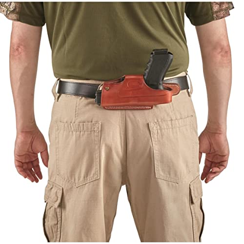 Guide Gear 4-Position 1911 Models Gun Belt Holster Leather Western Right-Handed Handgun Holder, Brown, 4 #TOP5