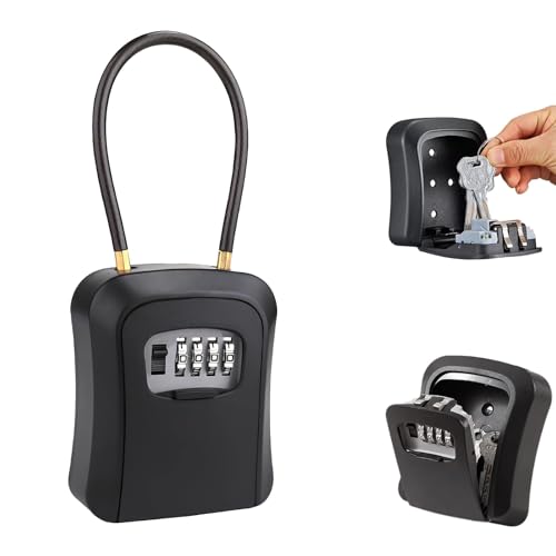 Arvoni Schlüsseltresor mit Zahlencode 4 Stellig, Schlüsselkasten mit...