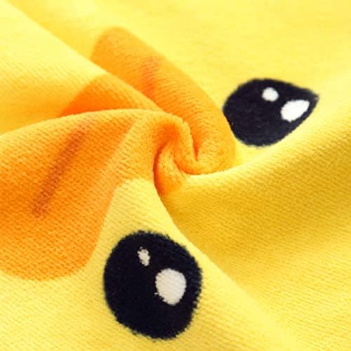 B Duck 100% Cotton Yellow Bath Towels Face Towel Set (Pack of 4, Size 25x25cm 500GSM) Pool and Gym Luxury Hotel & Spa Bath Towel Super Soft Plush and Highly Absorbent (Hand Towels, 023)