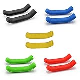 【Diseño deslizable】 Asegura que las empuñaduras estén bien fijas en las palancas de freno. Proteja la palanca de freno de su bicicleta, evite rasguños, hágala más fresca.