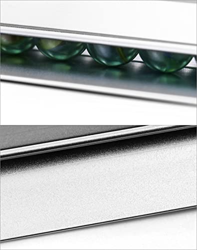 QWORK® 2 Stück Bonschiene Bonhalter Wandhalterung Aluminiumlegierung Klemmschiene für Catering Cafés Kneipen Bars (60cm)