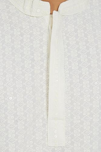 Image of DIVISIVE Men's Sequince Embroidered Cotton Blend Only Slim Fit Kurta