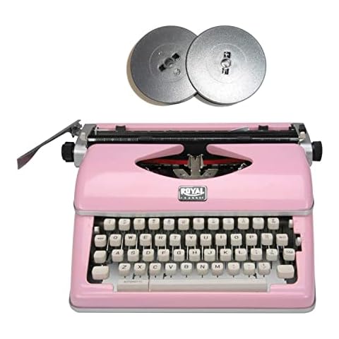 Royal Consumer Royal 79105Y Classic Manual Typewriter (Pink) with Ribbon and Cleaner Bundle (3 Items) Cover