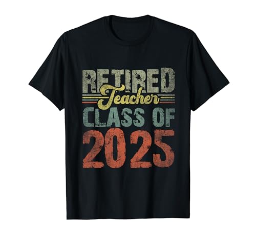 Retiro divertido jubilado Clase de 2025 Vintage Retiro Camiseta