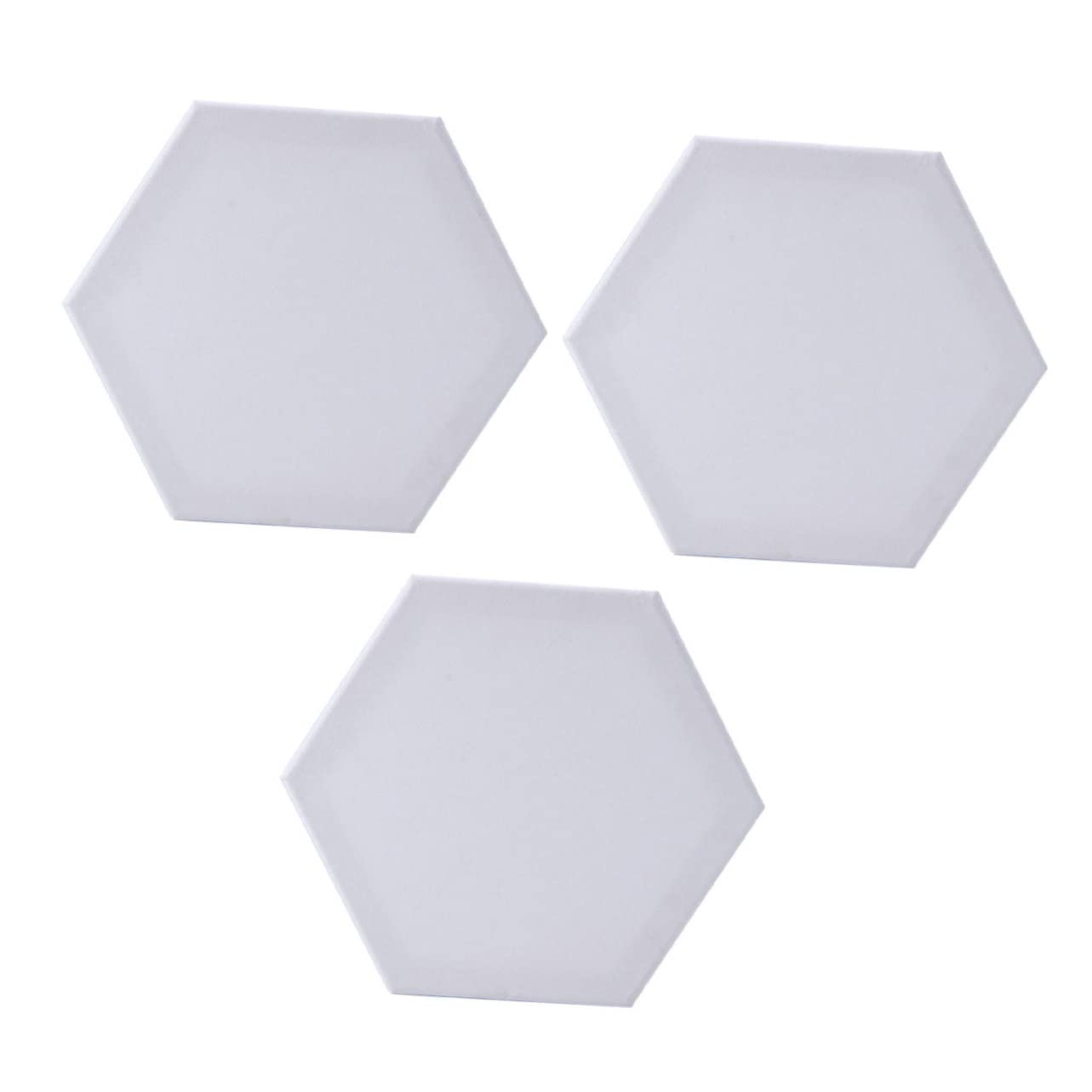 Toiles D'artiste Hexagonales en Coton, 3 Pièces, Blanches
