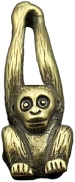 Hanging Monkey Antique Copper Brass Tabletops Figurines Statues Centerpieces Miniatures Paperweight Collectibles Home Decor Gifts Art Crafts 1.3cm x 3.5cm