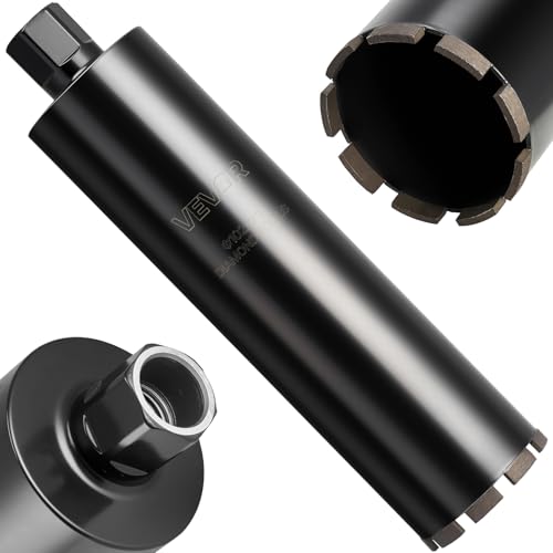 VEVOR Corona Diamantata per Carotaggio 102 mm Profondità di Foratura 356 mm, Tecnologia di Saldatura ad Alta Precisione, Punta Carotatrice Diamantata a Umido per Cemento Armato, Mattoni e Muratura