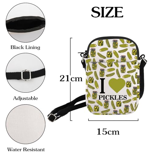Pickles Lover Inspired Crossbody Bag I Love Pickles Small Sling Bag Housewarming Pickle Canning Season Gift2