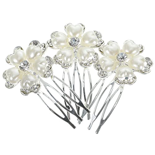 HONMEET クラシックブライダルヘアコーム ラインストーンヘアコーム 結婚式用 エレ トなヘアコームセット