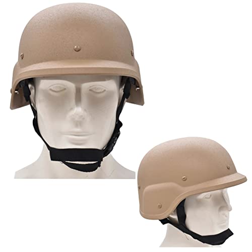 JFFCESTORE Tactical Airsoft Mask Adjustable Skull Full Face Mask with Updated Version Tactical M88 ABS Helmet Set for Outdoor Activities (Brown)