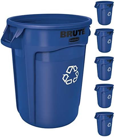 Rubbermaid Commercial Products Vented Brute Round Container 38 Litre Grey FG261000GRAY