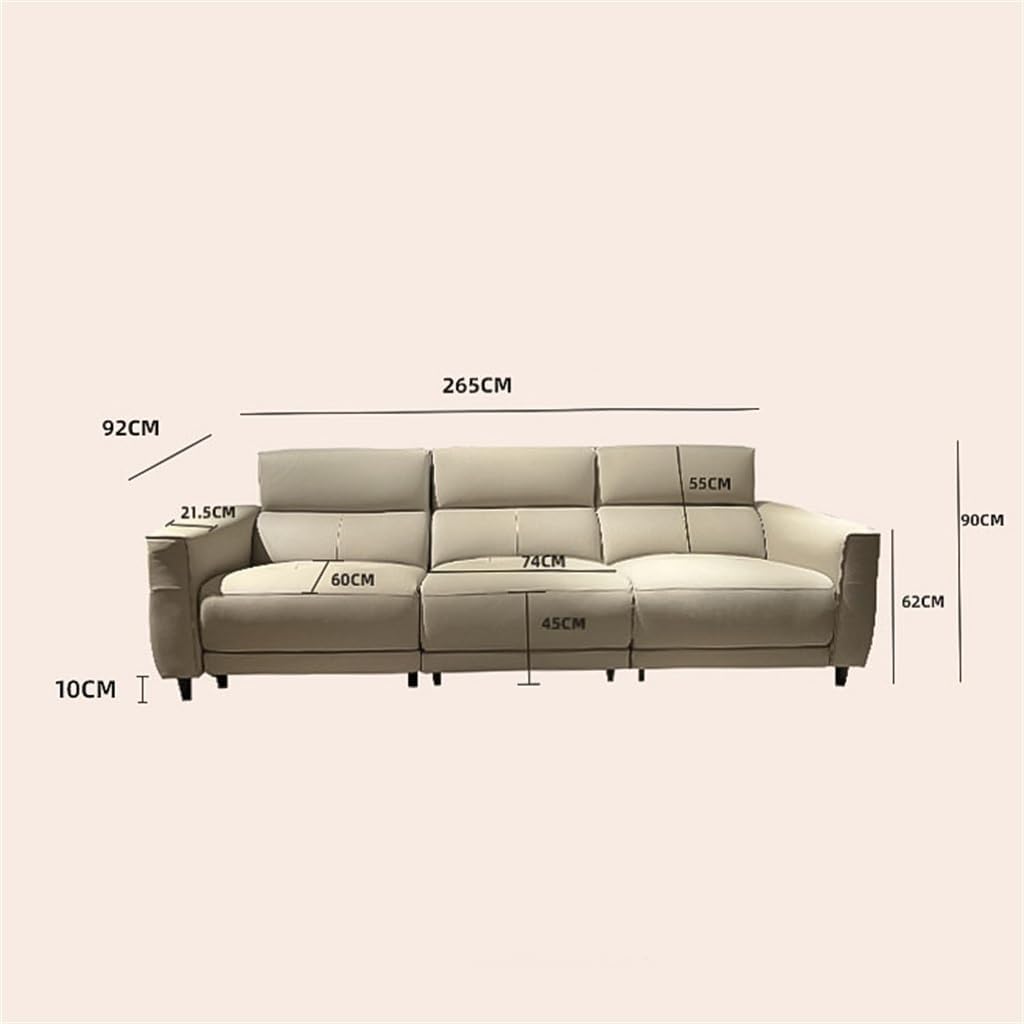 Zero Leaning Wall Electric Multifunctional Straight Bar Wood Skeleton Sofa for Three Living Room