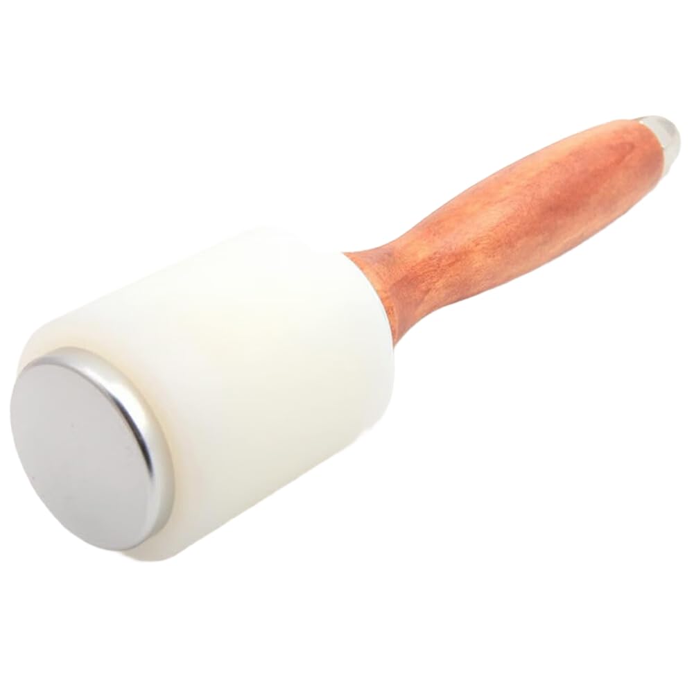 UDSKNV[KSL for Handmade DIY Leather Carving Hammer Nylon Head Professional Leathercraft Mallet Tool for Sewing Cowhide Stamping