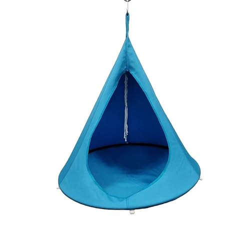 Generic Portable Hanging Chair Hammock, Butterfly Swing Chair, Anti-Mosquitoes & Waterproof, 100KG Capacity, Blue