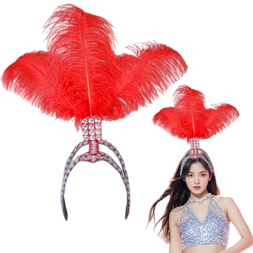 Bandeau de plumes showgirl des années 1920 pour accessoire costume