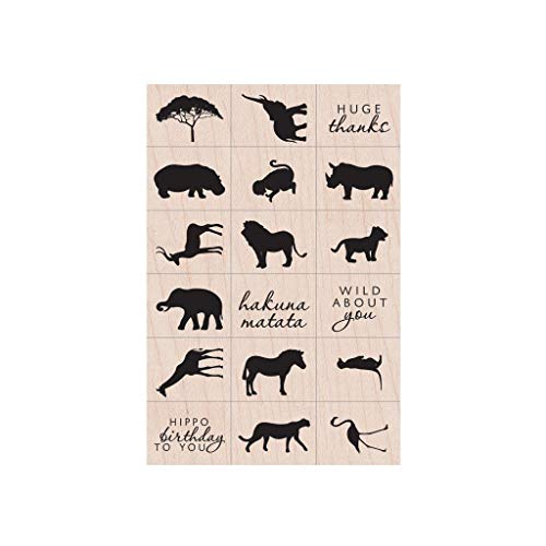 Hero Arts LP456 Wood Sets, Safari Ink 'n' Stamp