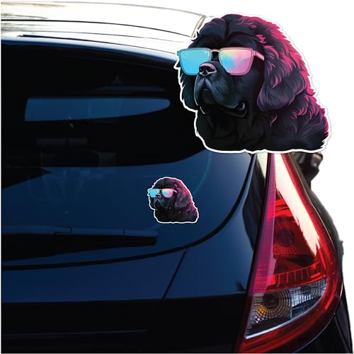 Image of Yoonek Graphics Newfoundland Dog Vinyl Decal Sticker for Car, Laptop, Tumbler, More. #009811-6