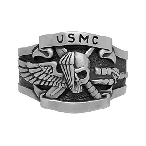 Force Recon Jack Sterling Silver 925 Mens Band Ring Us Army Biker #TOP12