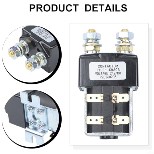 Relais électromagnétique Albright SW80-6 robuste 24V CC pour levage