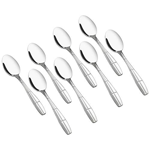 Buyitt Ensemble de 12 cuillères à café en acier inoxydable, petite cuillère à demi-tasse à dessert Cover
