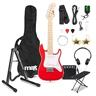 All-in-one 1/4 electric guitar package includes a comfortable junior guitar, practice amplifier, sturdy A-frame guitar stand, adjustable foot rest, strap, tuner, soft case, spare strings, plectrums, and lead—perfect for beginners Sized just right for...