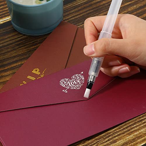 4Pcs Envelope Moistener, Envelope Wetter Envelope Sealers, Envelopes Sealer Moistener With Brush Head, Pencil Style Envelope And Stamp Moisteners #TOP4
