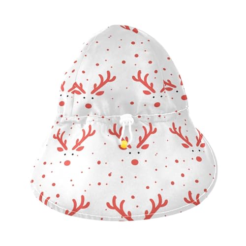 Unisex Baby Sun Hats Baby Boys Beach Bucket Hats Girl Sun Protection Adjustable Travel Essentials Cartoon Reindeer Christmas3