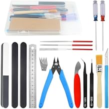 20Pcs Modeler Basic Tools Craft Set for Gundam Model Tools Kit with Plastic Box for Model Assemble Car Hobby Model Building Repairing and Fixing DIY Craft kit