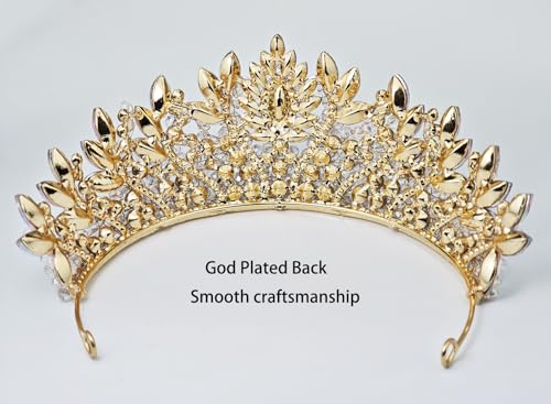 QXMYOO Elegant Rhinestone Crown for Women 3" Wedding Tiara Crystal Princess Crowns for Sweet 16 Birthday Quinceanera Coronas Para 15 Años (AB Silver) by QXMYOO - Image 6