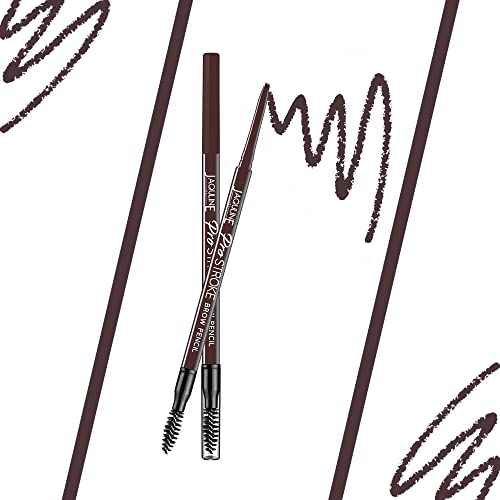 Image of JAQULINE USA Pro Stroke Eyebrow Pencil | Waterproof & Smudge-Proof | One Swipe Application | Natural & Long-Lasting Finish | For Denser, Fuller Eyebrows | Easy to Use | Cruelty-Free | Brown, 0.35g
