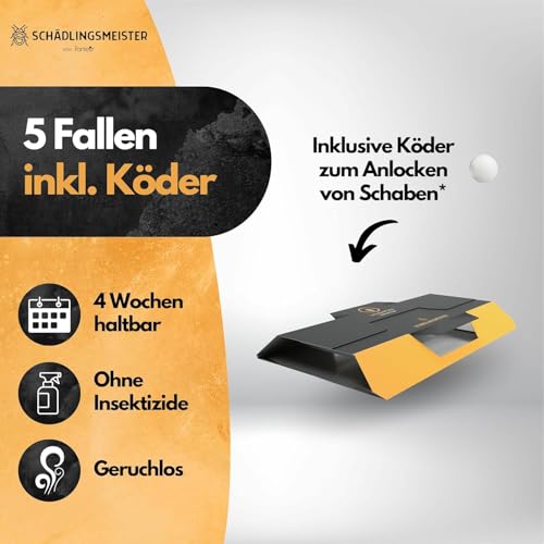 Schabenfalle Panteer im 5er Set zur Bekämpfung von Kakerlaken