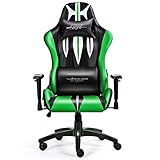 sport extreme 14 Warrior chairs Sword - Silla giratoria para Videojuegos con reposabrazos cómodos y Respaldo balanceado, Color Verde