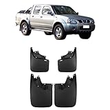 Mud Flaps for Nissan Navara D22 P300 Pickup 4-D 2008-2014, Mud Guards Splash Guards, Front & Rear Fenders All Weather No Drilling Required Tire Protector