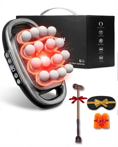 Veloreva Massager, 16 Head Massage Gun Deep Tissue, Fast Relief in 60 Seconds Pro Massager with 3...