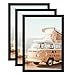 KTKDE A1 Black Modern Picture or Poster Frame 3 Pack,23.4x33 Poster Frame Black Woodgrain, Vertical & Horizontal Wall Hanging Large Picture Frame for Photos, Posters & Art Prints