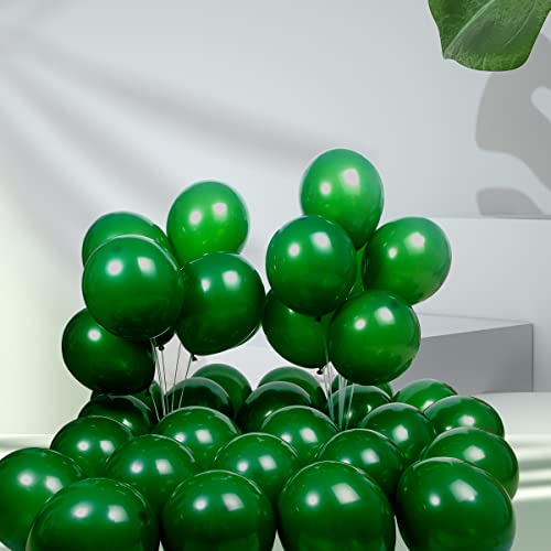 Image of 300 pack Green Balloons 12 Inch Dark green Latex Balloon Bulk for Party Supplies and Decorations
