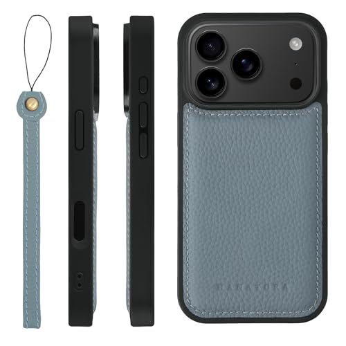 HANATORA for iPhone 17Pro �P�[�X MagSafe �Ή� �{�v �ϏՌ� �o���p�[�^ �X�}�z�P�[�X �X�}�z �X�g���b�v �t�� �V�������N���U�[ �M�t�g �}�O�Z�[�t�Ή� �u���[�O���[ SMSGZ-17Pro-BlueGray