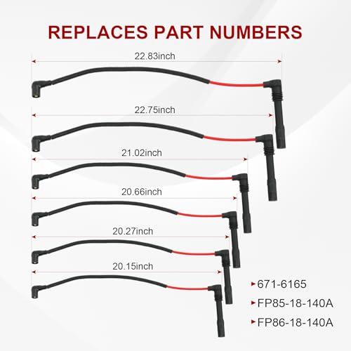 JDMSPEED 671-6165 Spark Plug Wire Set for Audi & VW - Image 4