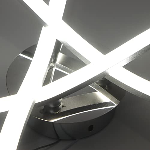 LED シーリングライト 北欧モダンな波状ストリップデザインランプリビングルーム寝室白色光 AC85‑265V [2]
