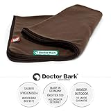 Doctor Bark | kuschelige Hundedecke waschbar bis 95°C, hygienische, weiche Fleecedecke für Sofa und Hundebett, Flauschige Haustierdecke - Made in Germany (L - 120x90 cm/Braun)