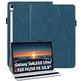 Support multi-angle intégré: L'étui pour Samsung Galaxy Tab S10 Lite / S10 FE / S9 FE pliable transforme en support pratique avec deux positions adjustables : angle idéal pour regarder des vidéos, taper ou effectuer des conférences vidéo. La structure rigide maintient la tablette stable, évitant les basculement inopinés.