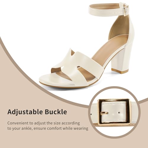Heels for Fashion Women Wedding: Comfortable Womens Heeled Sandals for Party - Dressy Prom Ladies Buckle Shoes4